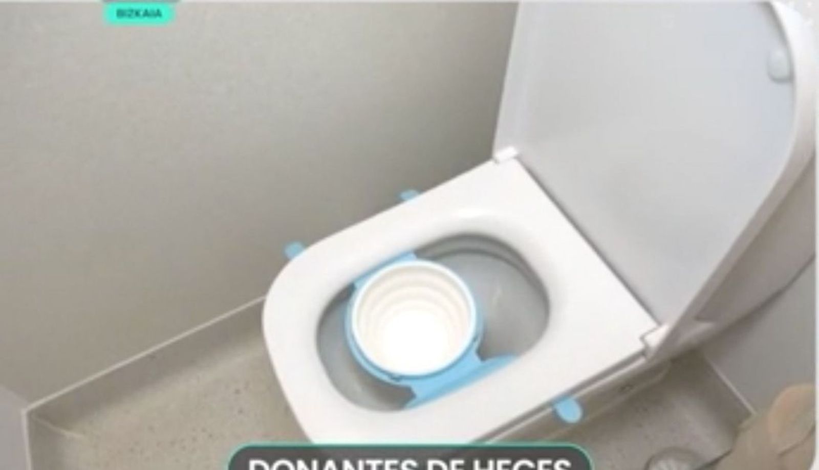 Recipiente para donar excrementos en Deria