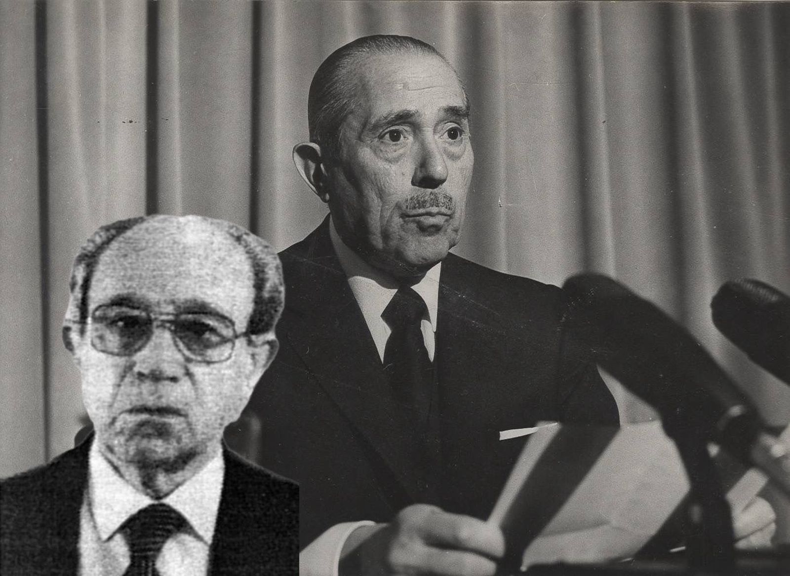 Imagen de Rufo Gamazo superpuesta a la de Arias Navarro