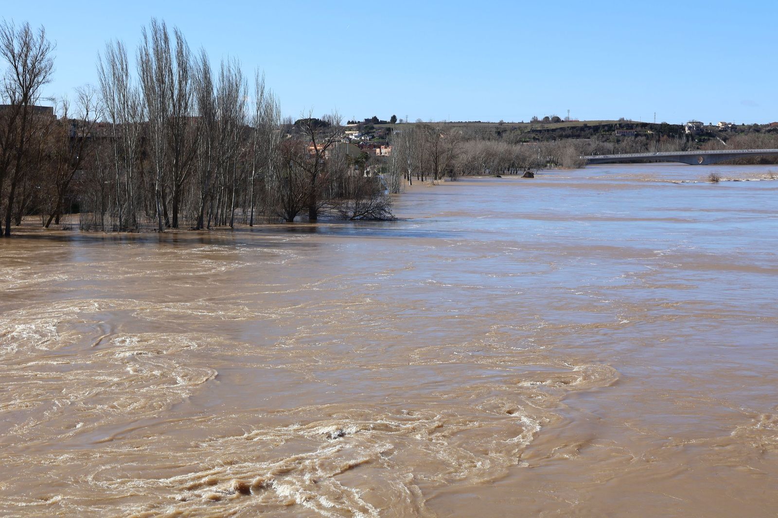 GALERÍA | El Duero muestra su fuerza con una importante crecida tras las lluvias