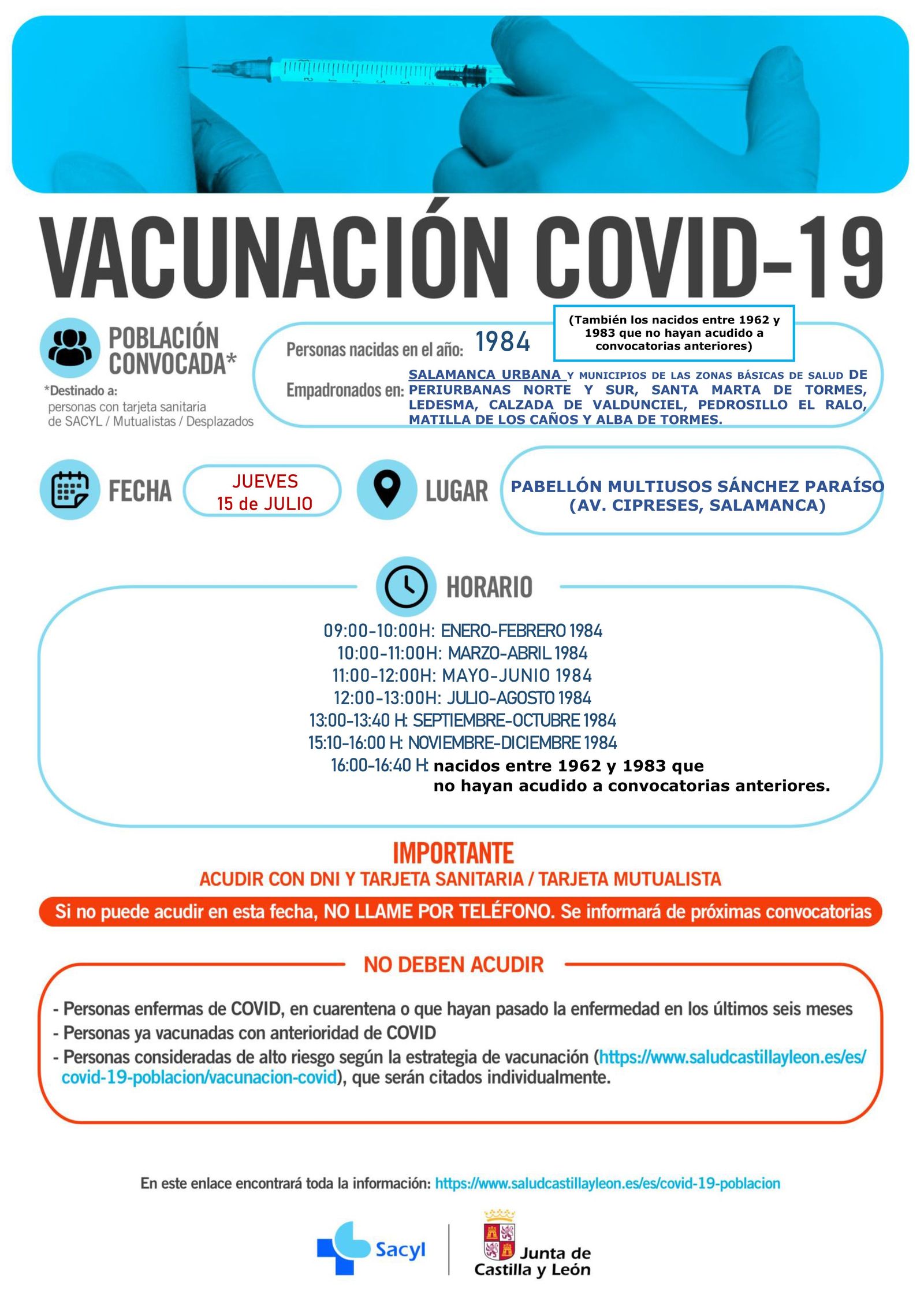 SALAMANCA URBANA, PERIURBANA NORTE, PERIURBANA SUR, MATILLA, CALZADA, PE...