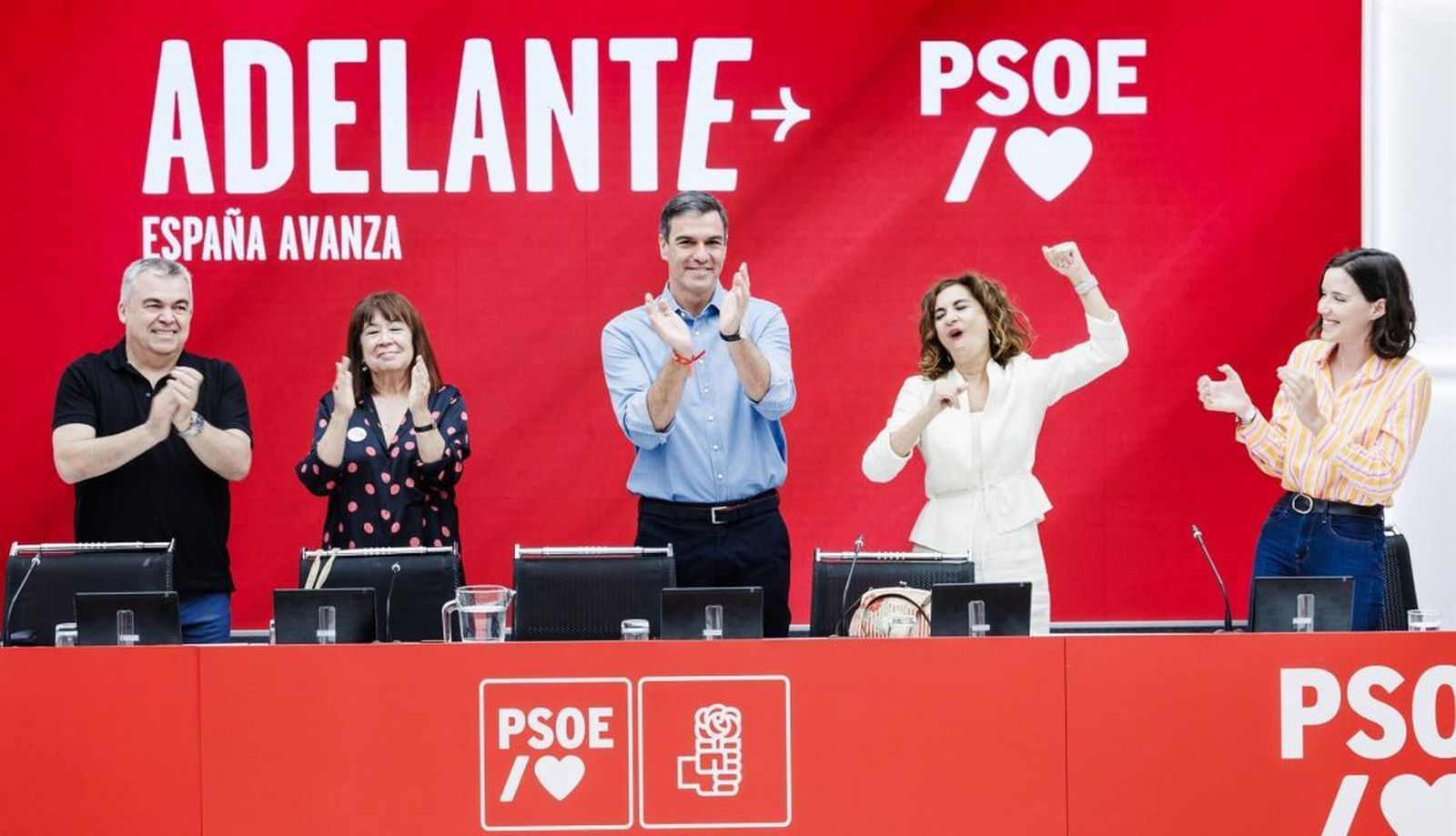 Pedro Sánchez al término del escrutinio EP Pedro Sánchez al término del escrutinio EP