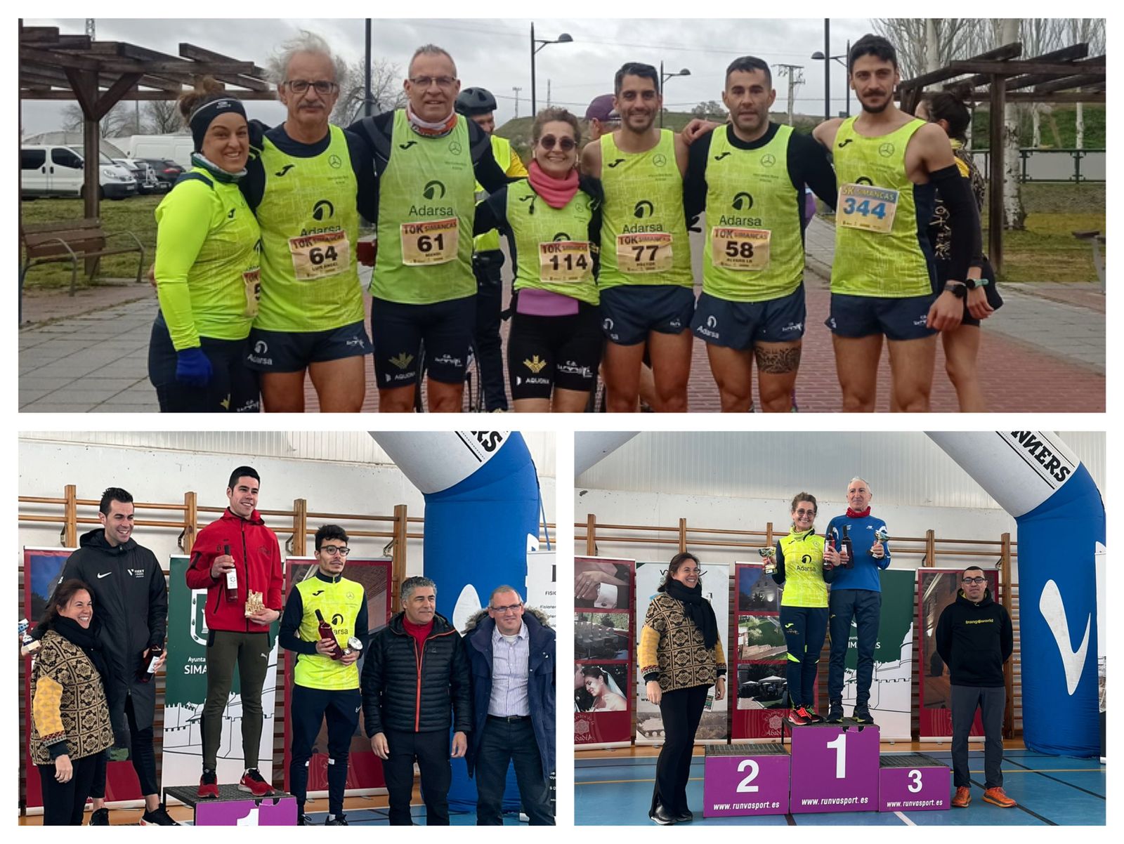 Deportistas del CD Zamora Corre en Simancas.