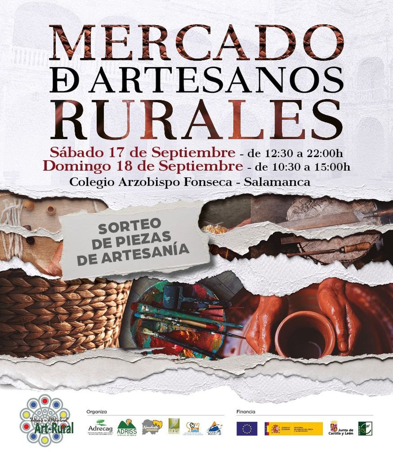 mercado de artesanos rurales.