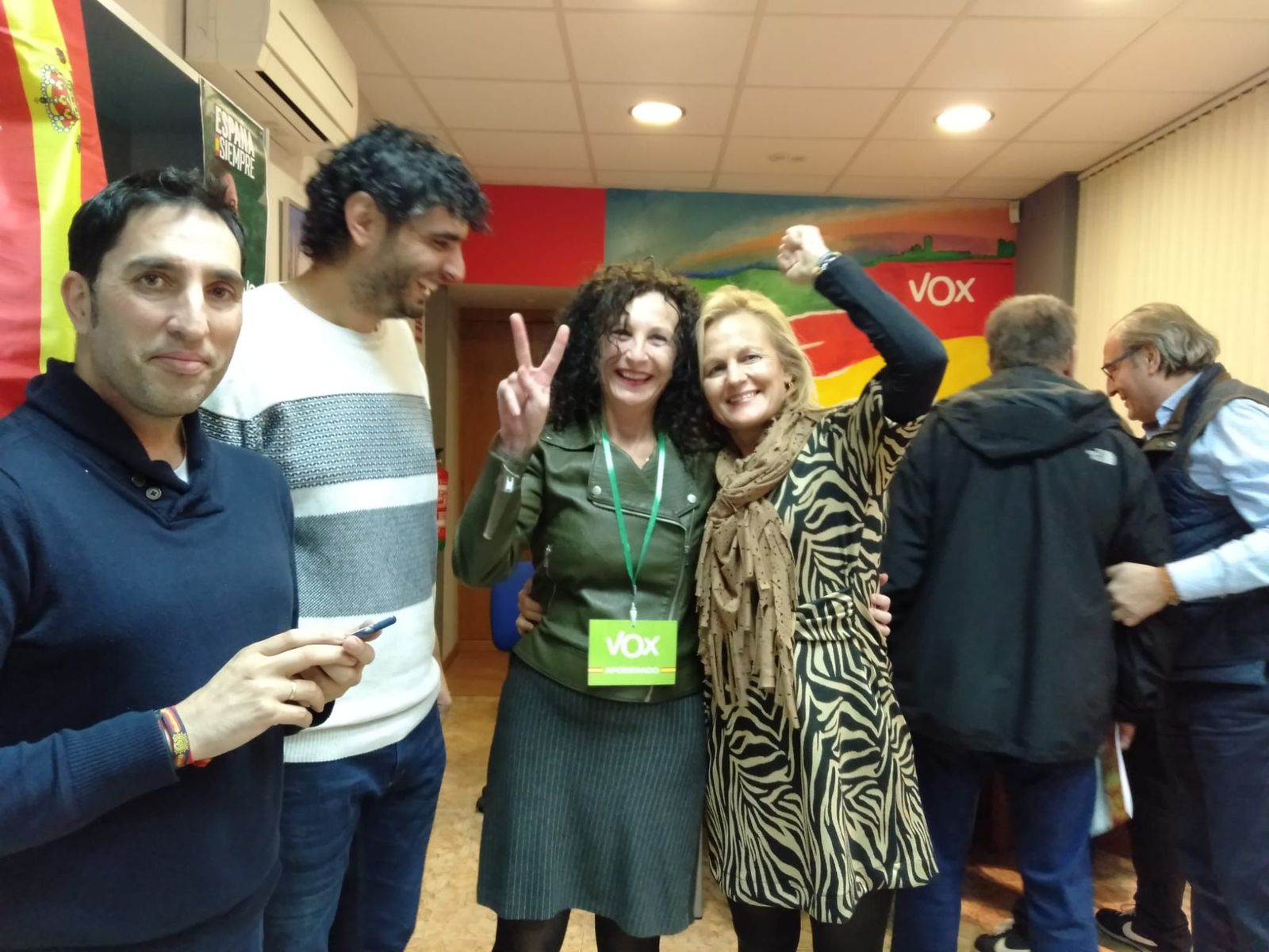 María Luisa Calvo en unas elecciones anteriores