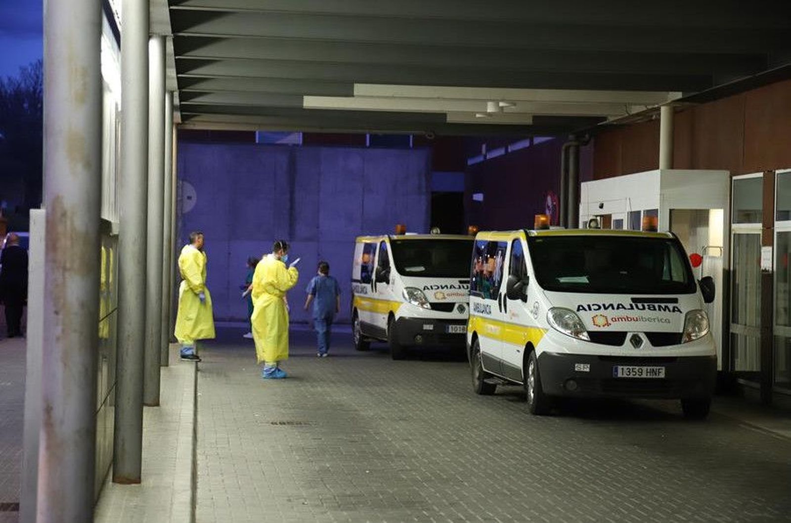 Ambulancias de Ambuibérica en Zamora. Foto de archivo