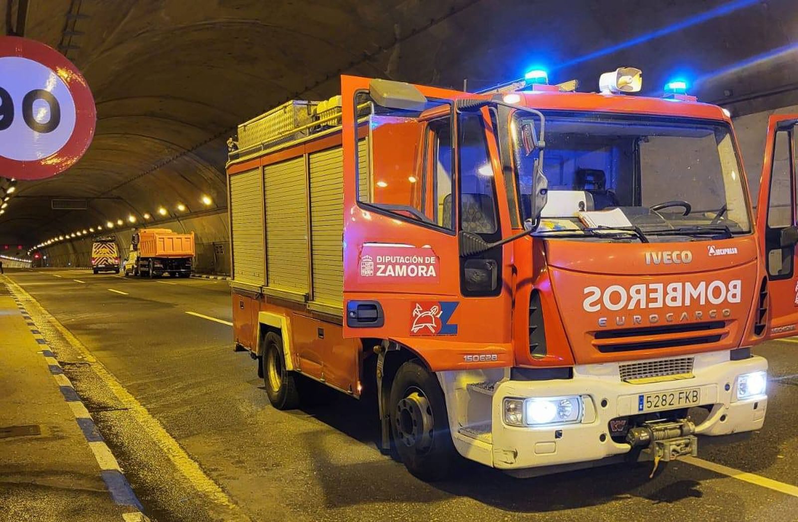 Simulacro en el túnel de La Canda 