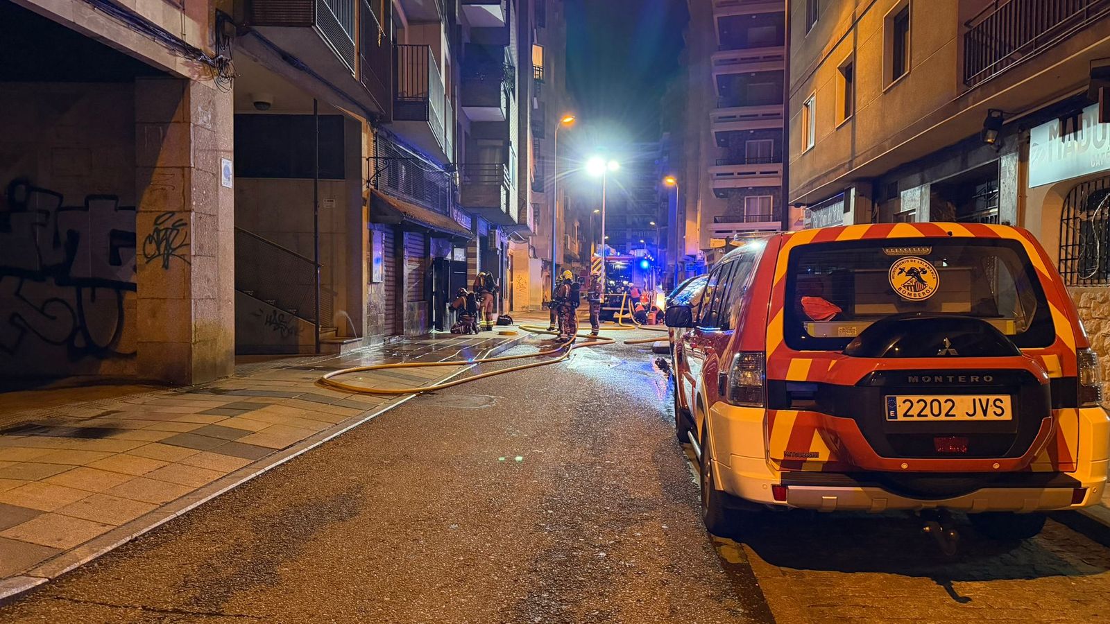 Incendio en un bar en la calle Rodríguez Fabrés