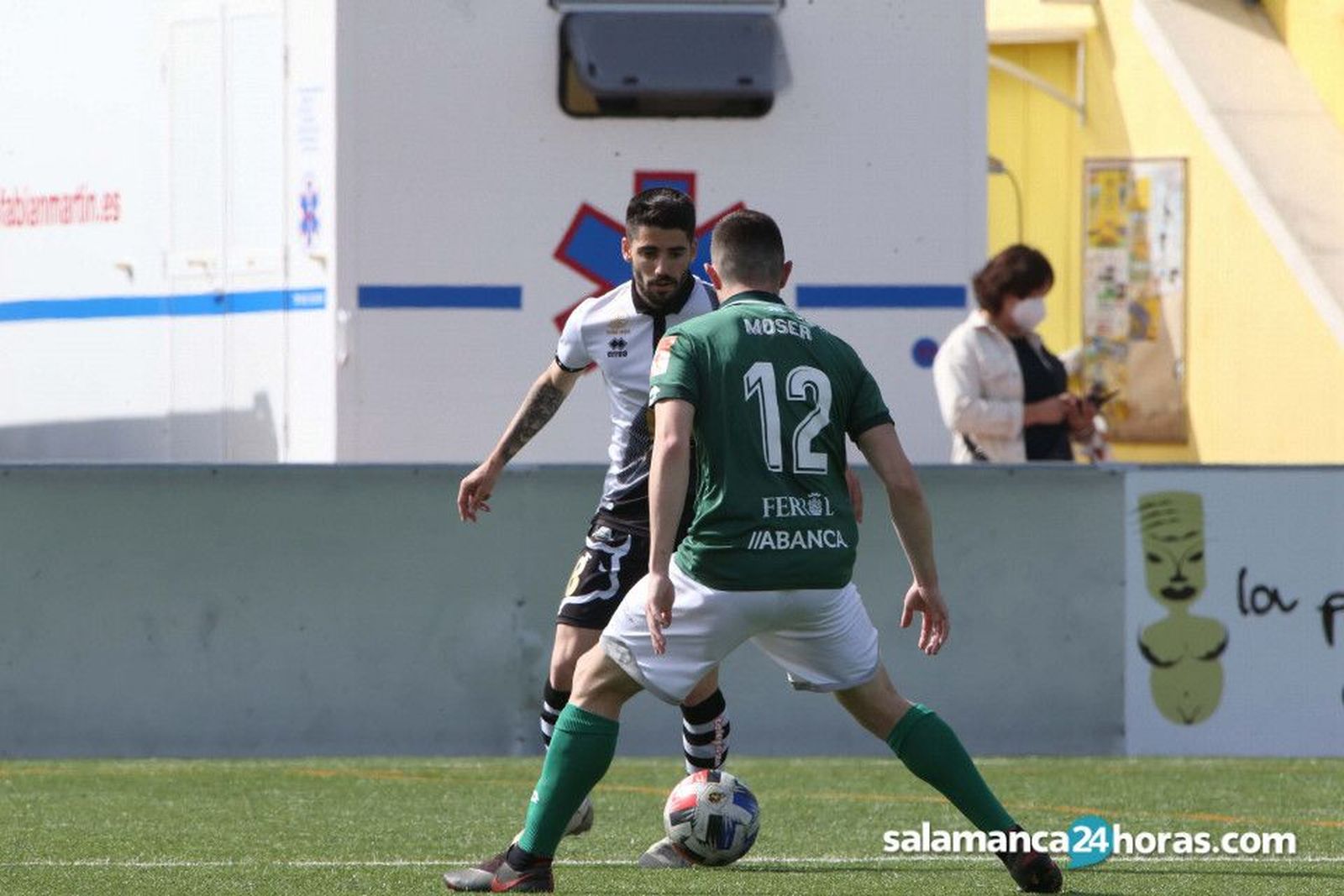 Montes, en uno de los partidos ante el Racing Ferrol de la pasada campaña.