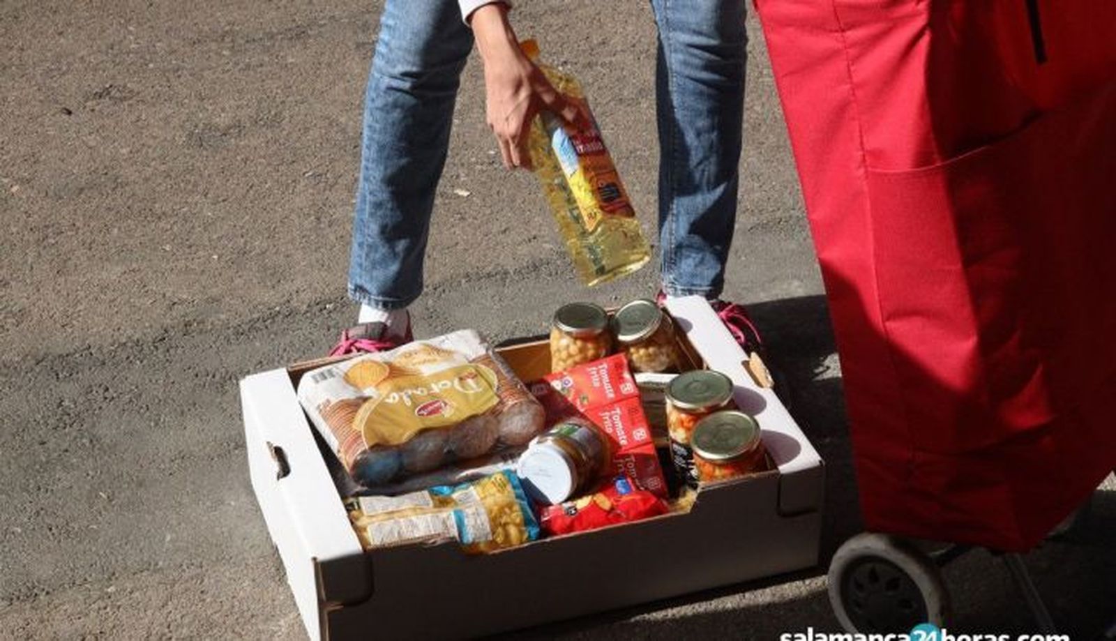 Imagen de archivo de una recolecta de alimentos