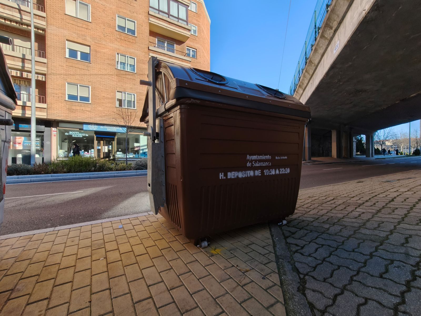 Contenedor marrón en Salamanca