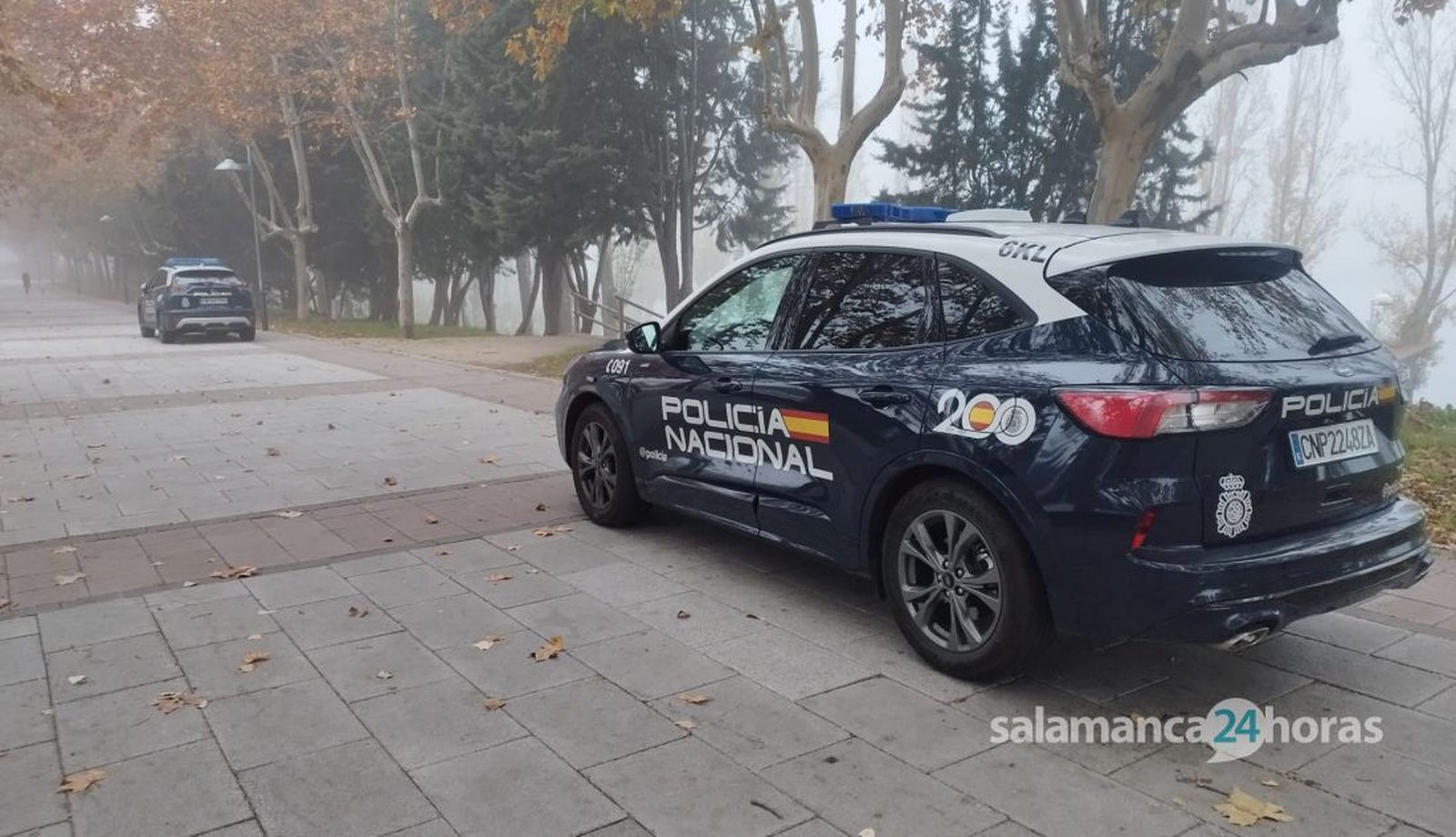 Policía Nacional en el lugar de los hechos. FOTO: Salamanca24horas