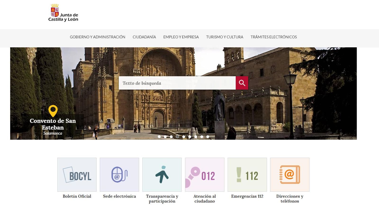 Página web de la Junta de Castilla y León