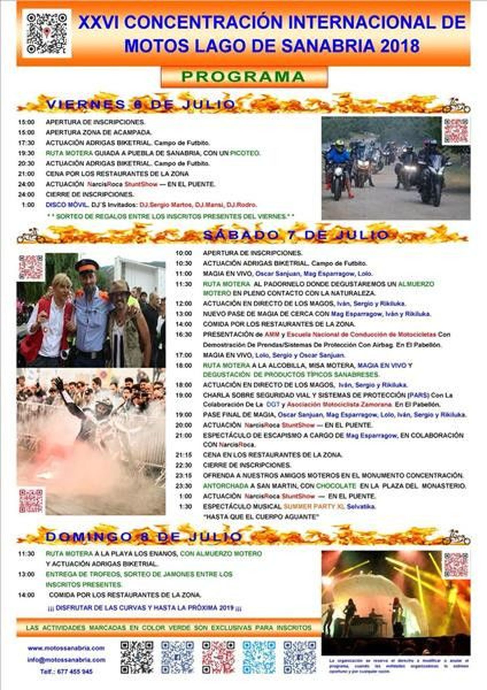 Programa Concentración Motos lago de sanabria