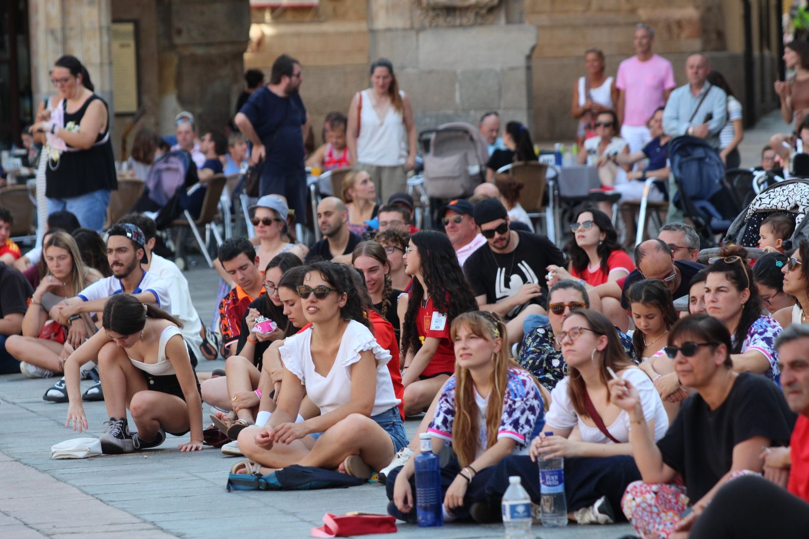 Final de la Eurocopa femenina 2025, vivida en la Plaza Mayor de Salamanca