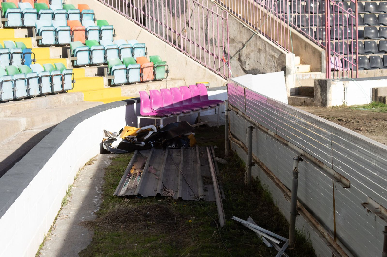 Estado que presentaba el Helmántico este domingo tras abrir sin licencia