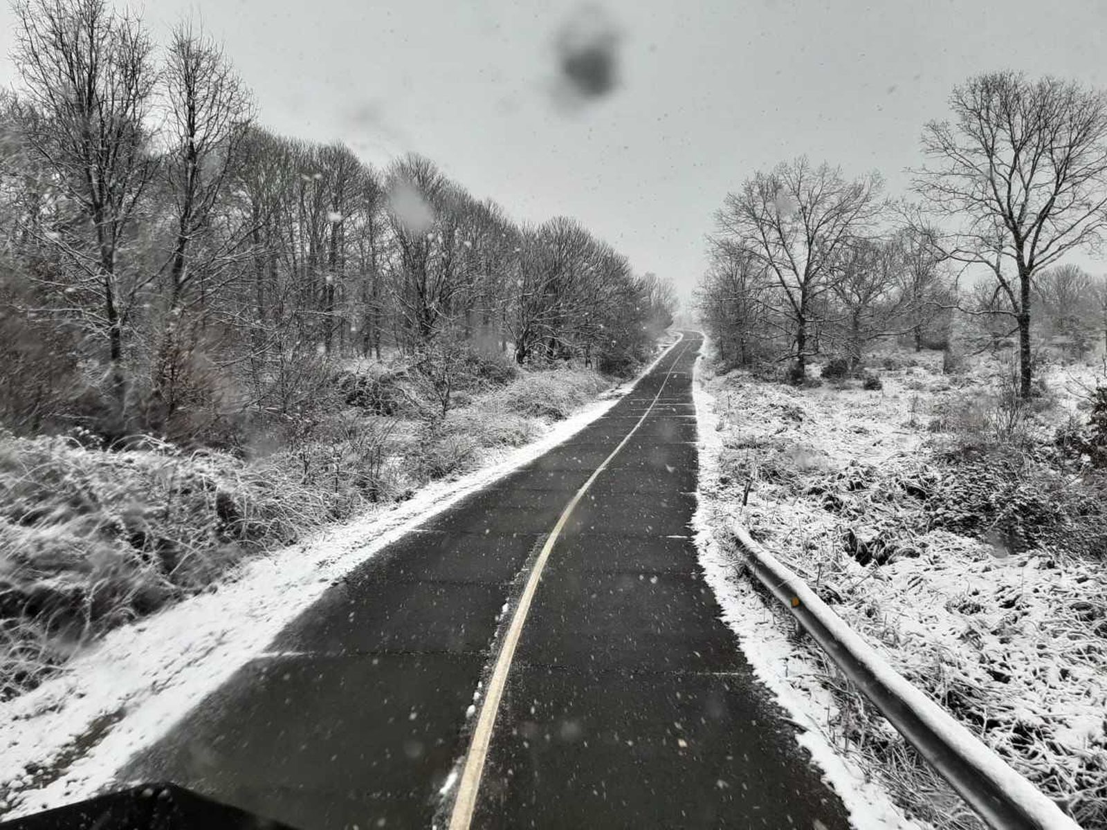 Nieve en las carreteras de Zamora. Archivo