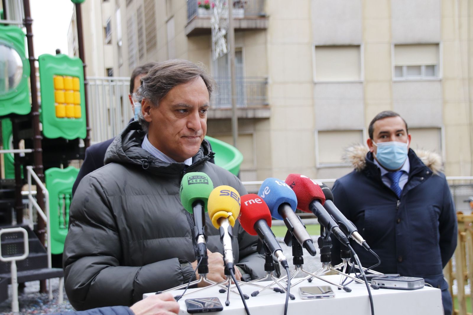 Carlos García Carbayo en la visita de Ángel Ibáñez a las inversiones con cargo a los Fondos de Cooperación de la Junta de Castilla y León en Salamanca
