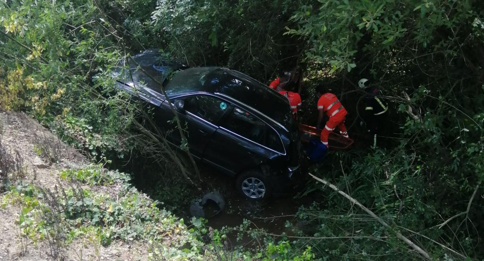 Herido un hombre tras salirse de la N-122 a su paso por Zamora