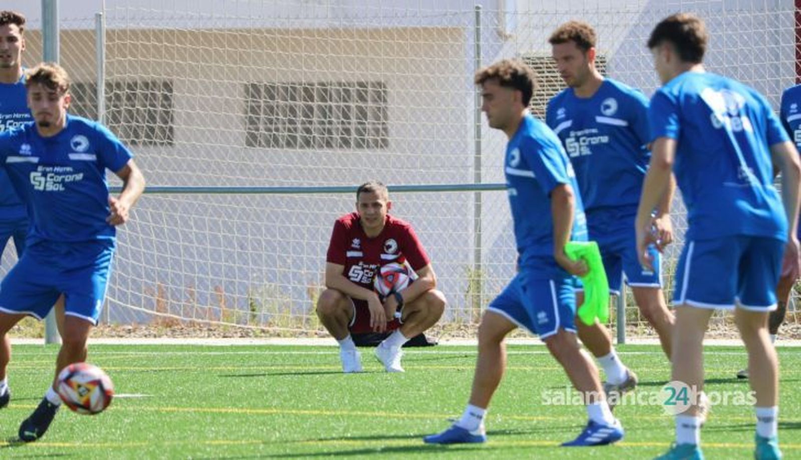 Dani Llácer, durante un entrenamiento con Unionistas | FOTO SALAMANCA24HORAS.COM