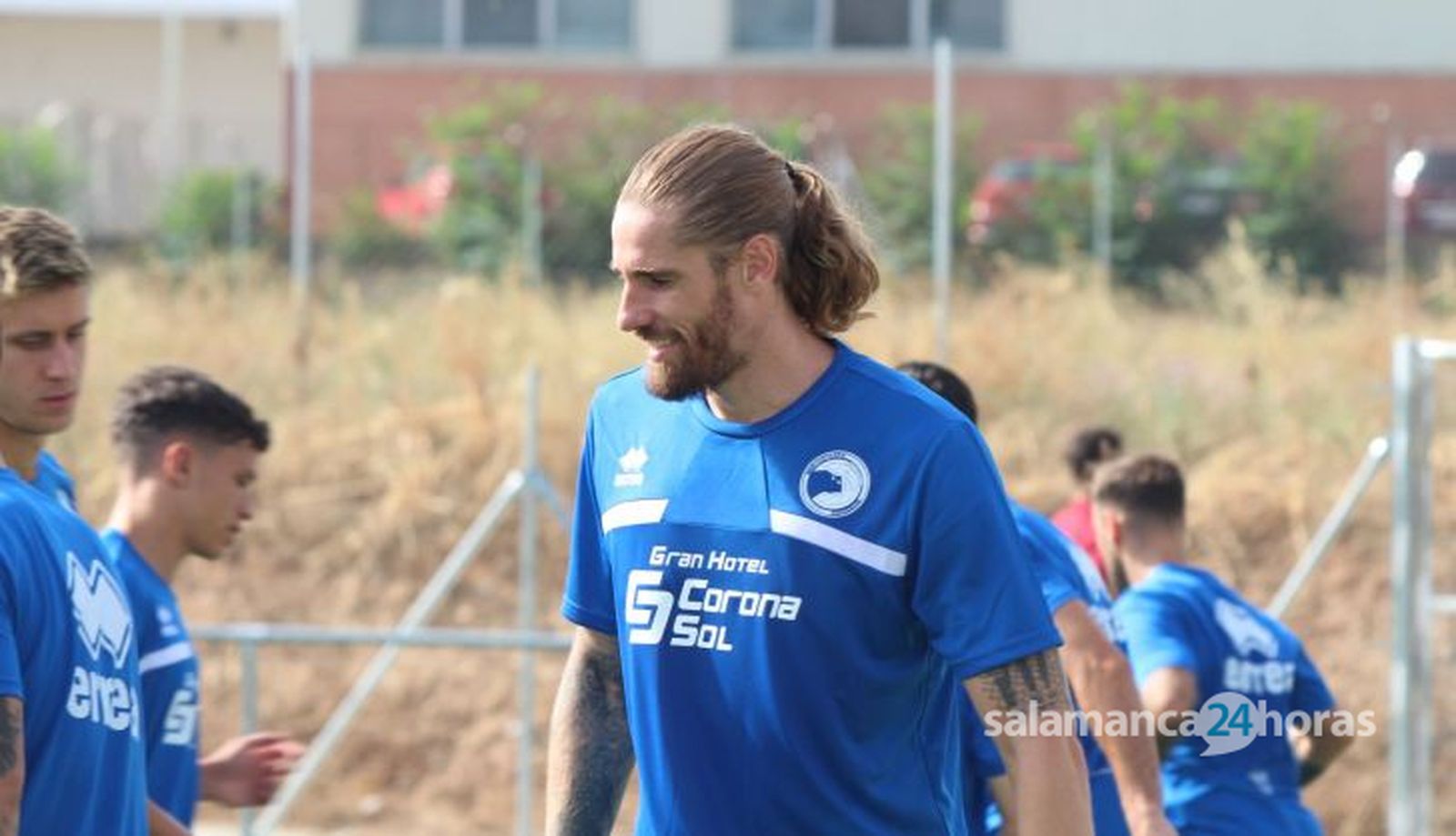 Primer entrenamiento de Gorka Santamaría.
