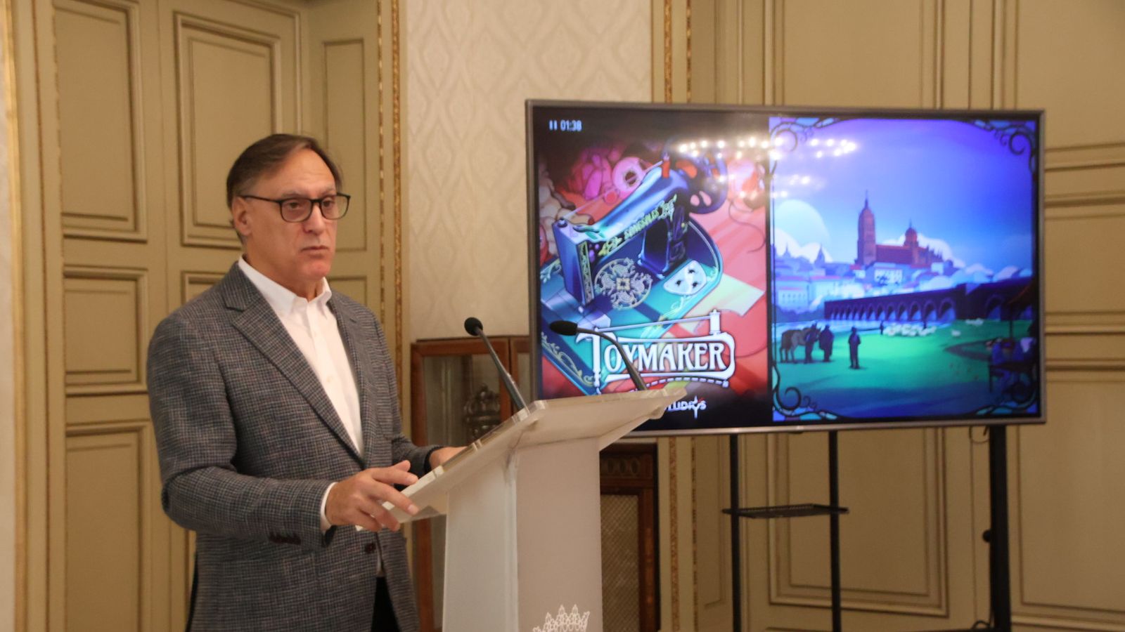 Presentación el lanzamiento de un videojuego ambientando en Salamanca.