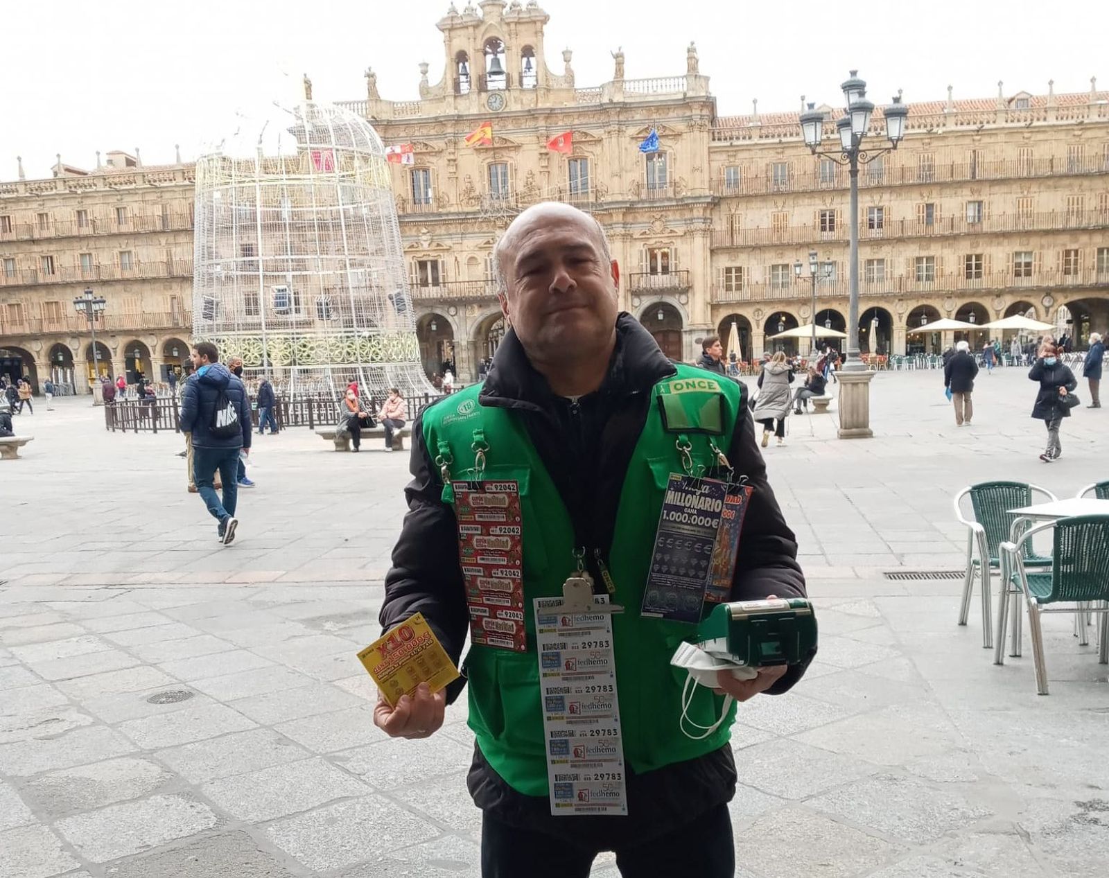 Francisco Sánchez Barreño, vendedor de la ONCE