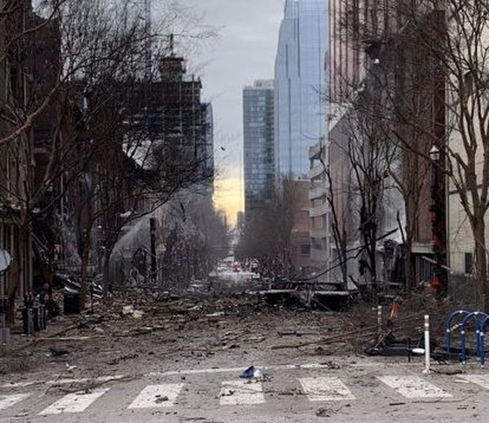 Daños causados por la explosión en Nashville