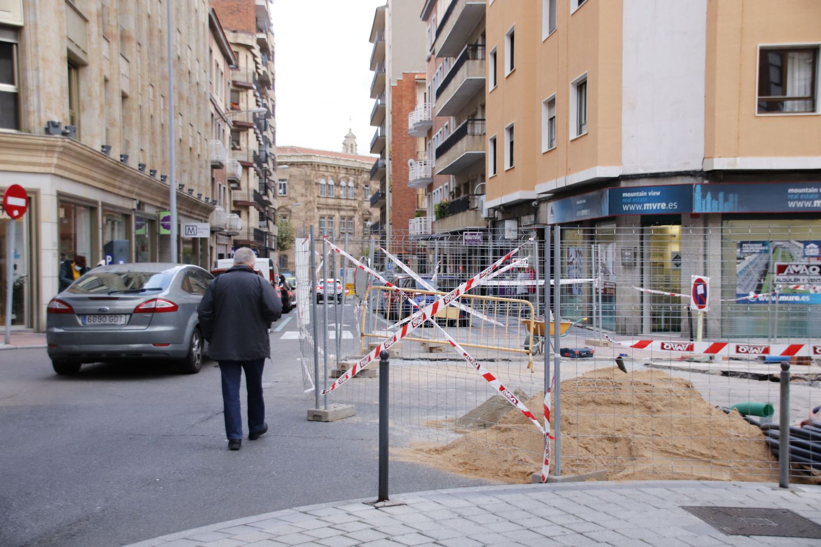 Obras, calles cortadas