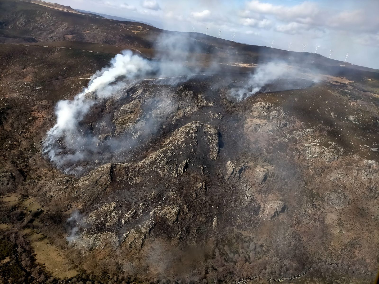 Imagen del incendio. BRIFT TABUYO