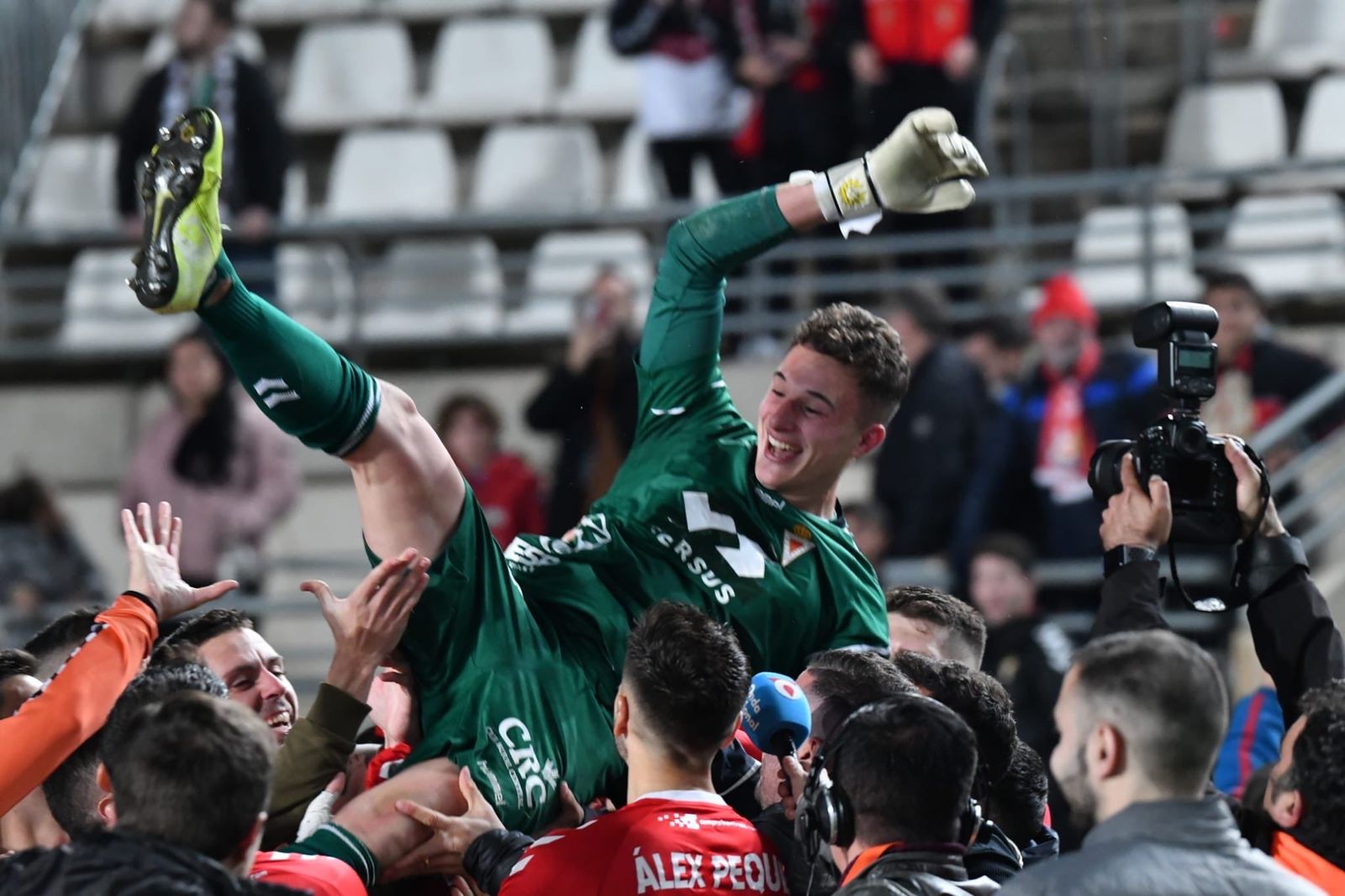 Tanis Marcellán, en un encuentro con el Real Murcia / FOTO: Real Murcia.