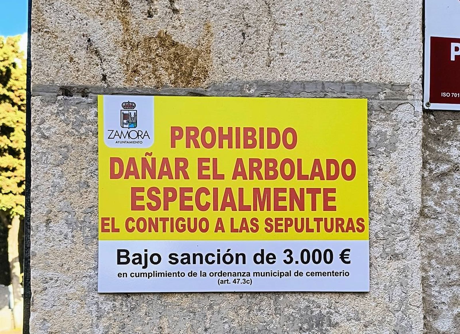 Imagen del cartel en cuestión