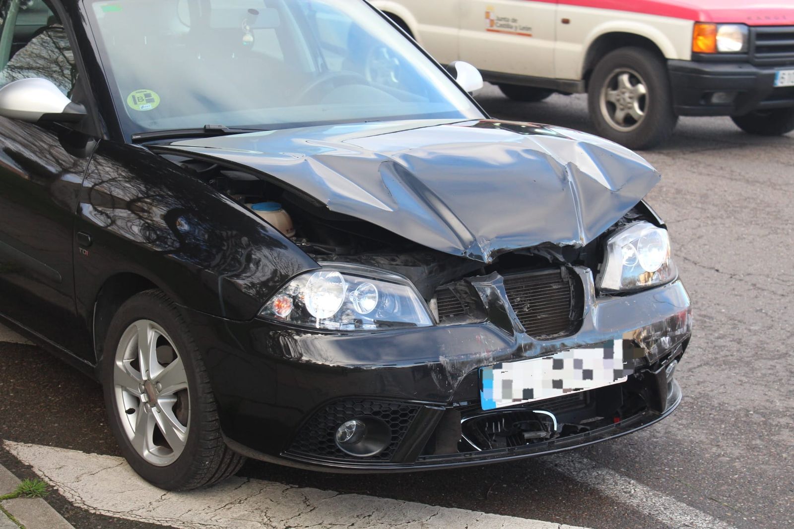 Accidente en la glorieta de Vettones y Vacceos