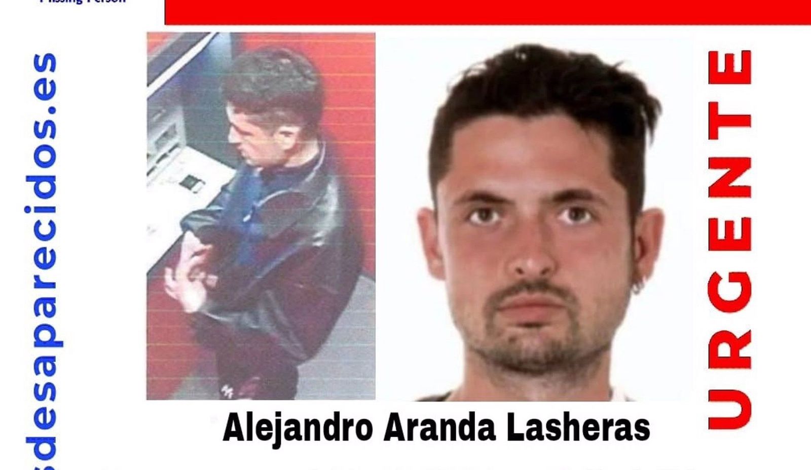 Cartel difundido en su momento para localizar al profesor, finalmente hallado este jueves sin vida en el río Pisuerga.   SOS DESAPARECIDOS