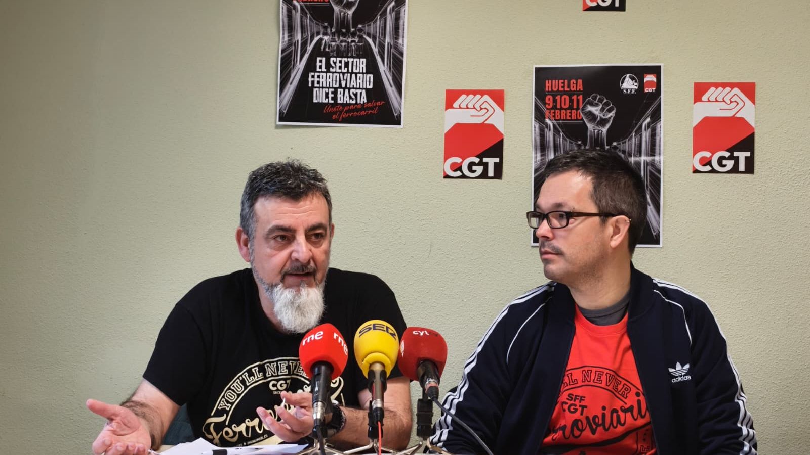 Ubaldo Hernández y Miguel Lirio, representantes sindicales de CGT en el sector ferroviario