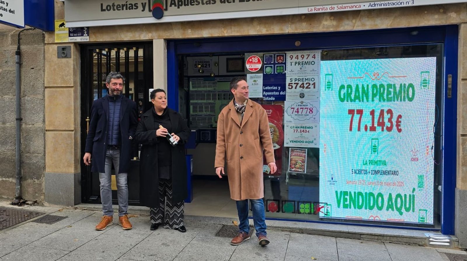 La administración de lotería La Ranita de Salamanca reparte un quinto premio.jpg