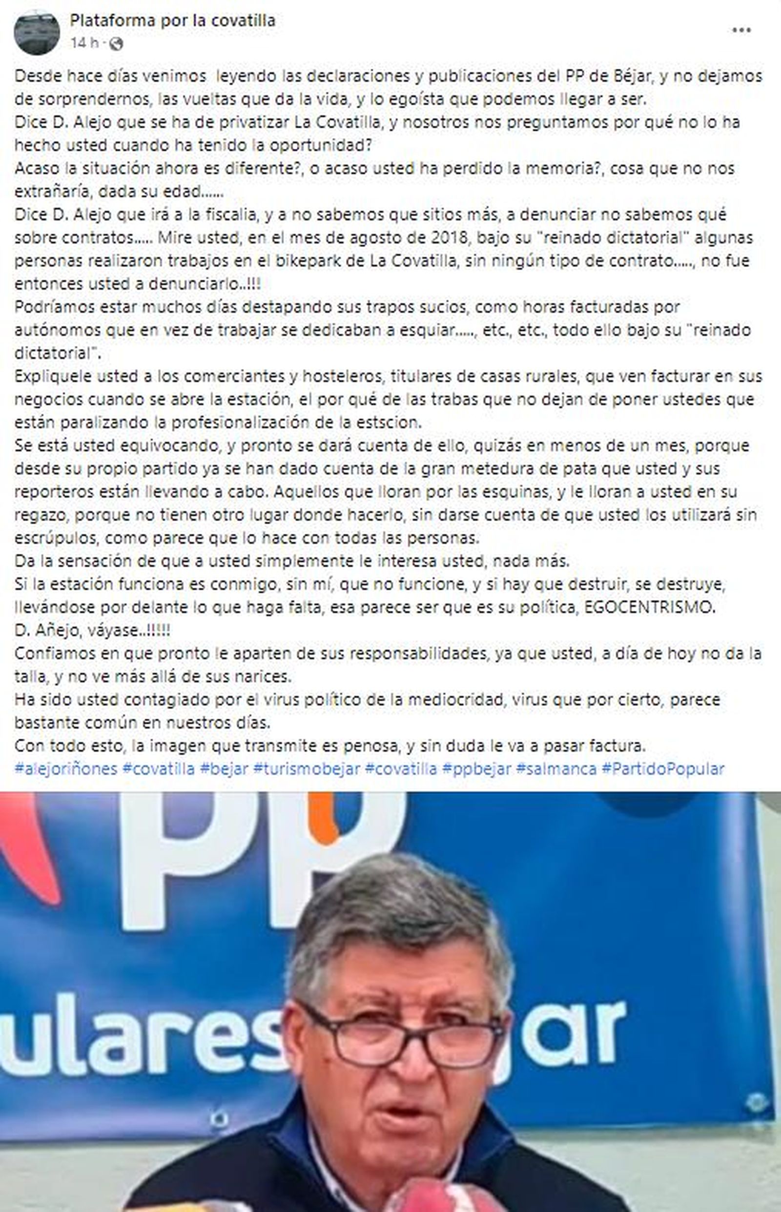 Acusaciones a Alejo Riñones