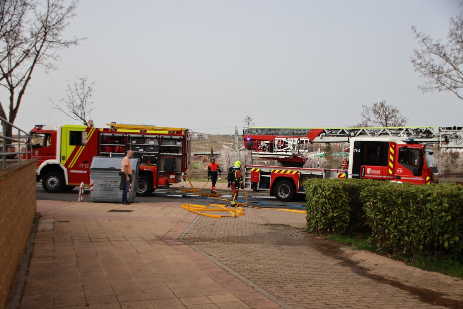Incendio en la calle del Alcalde Beltrán de Heredia