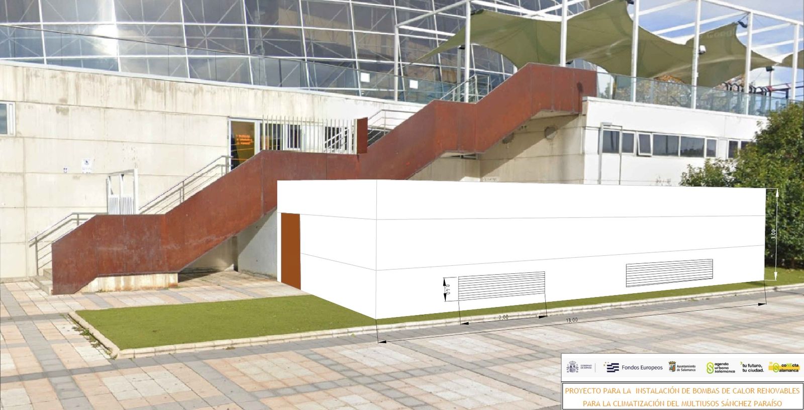 Infografia climatizacion Multiusos Sanchez Paraiso
