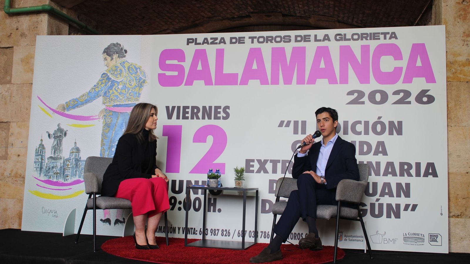 El torero Marco Pérez en la presentación de la II edición del cartel para San Juan de Sahagún