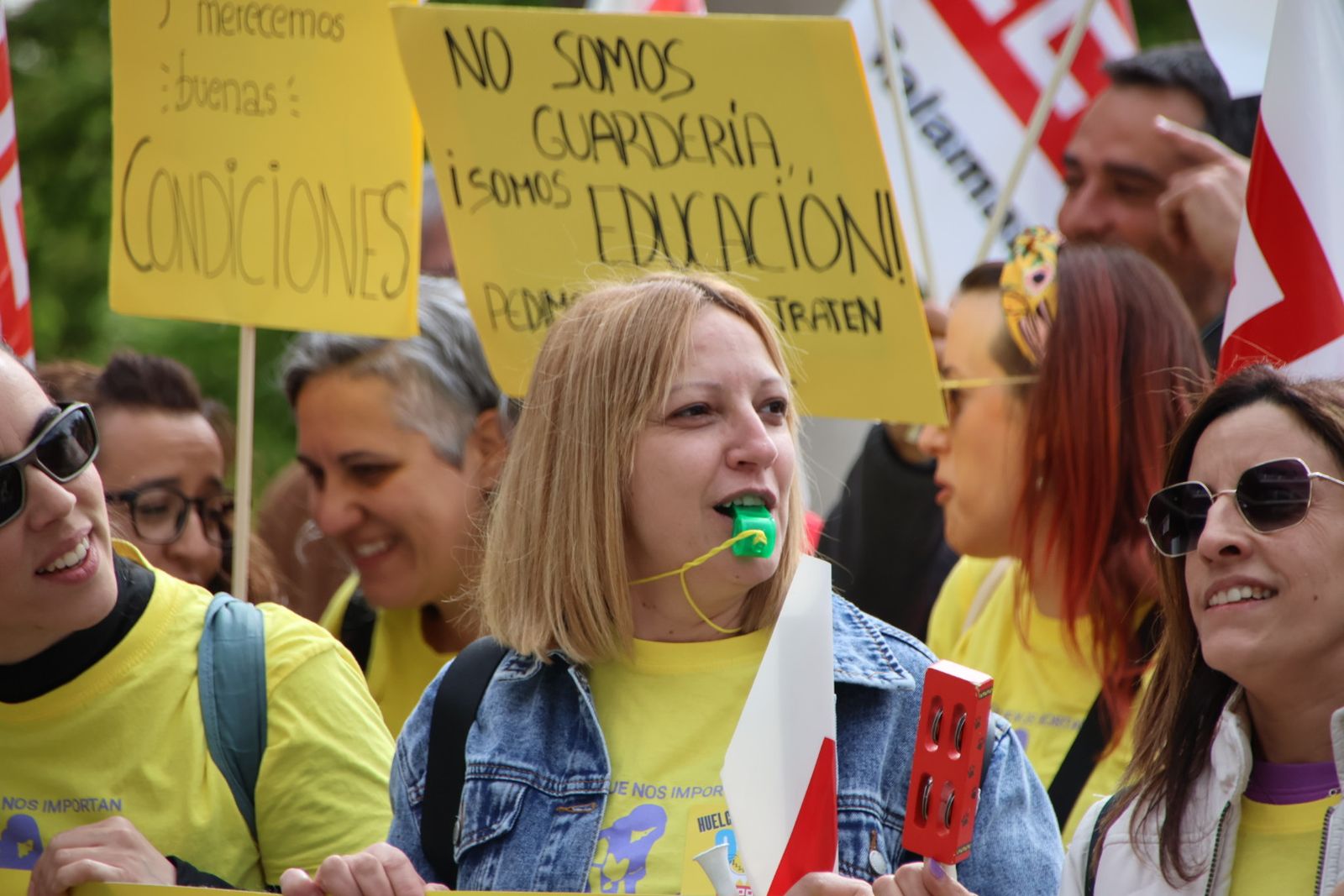 Concentración en la huelga de Educación Infantil