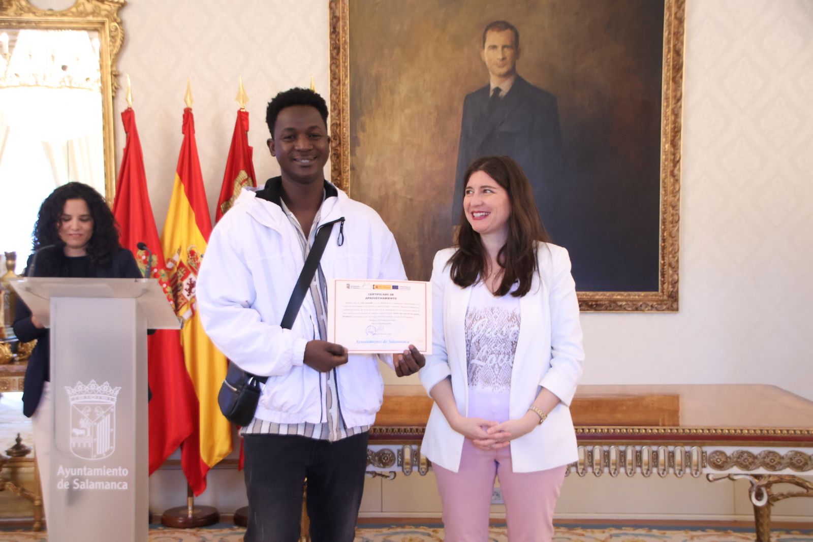 Entrega de diplomas de los primeros cursos de formación del proyecto Laboris Helmántica