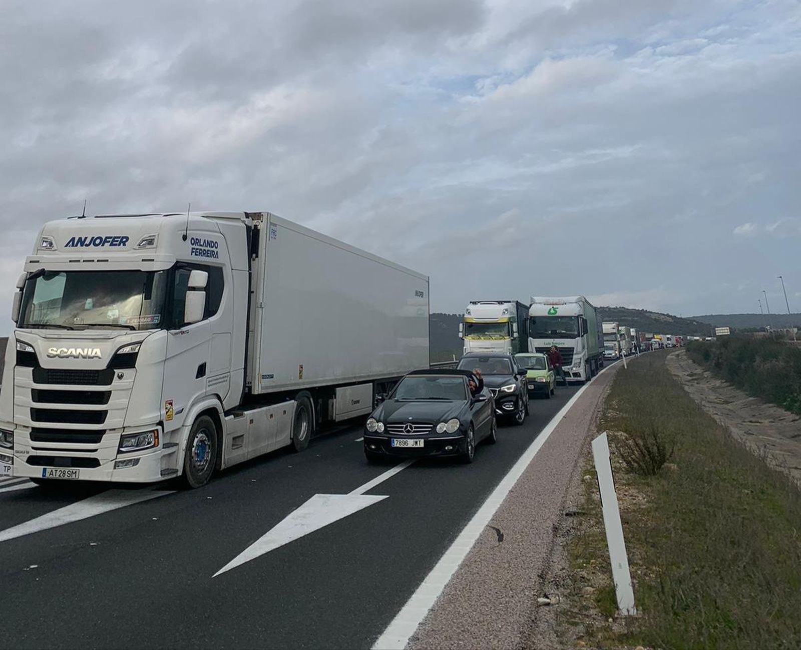 Corte de tráfico en la A62