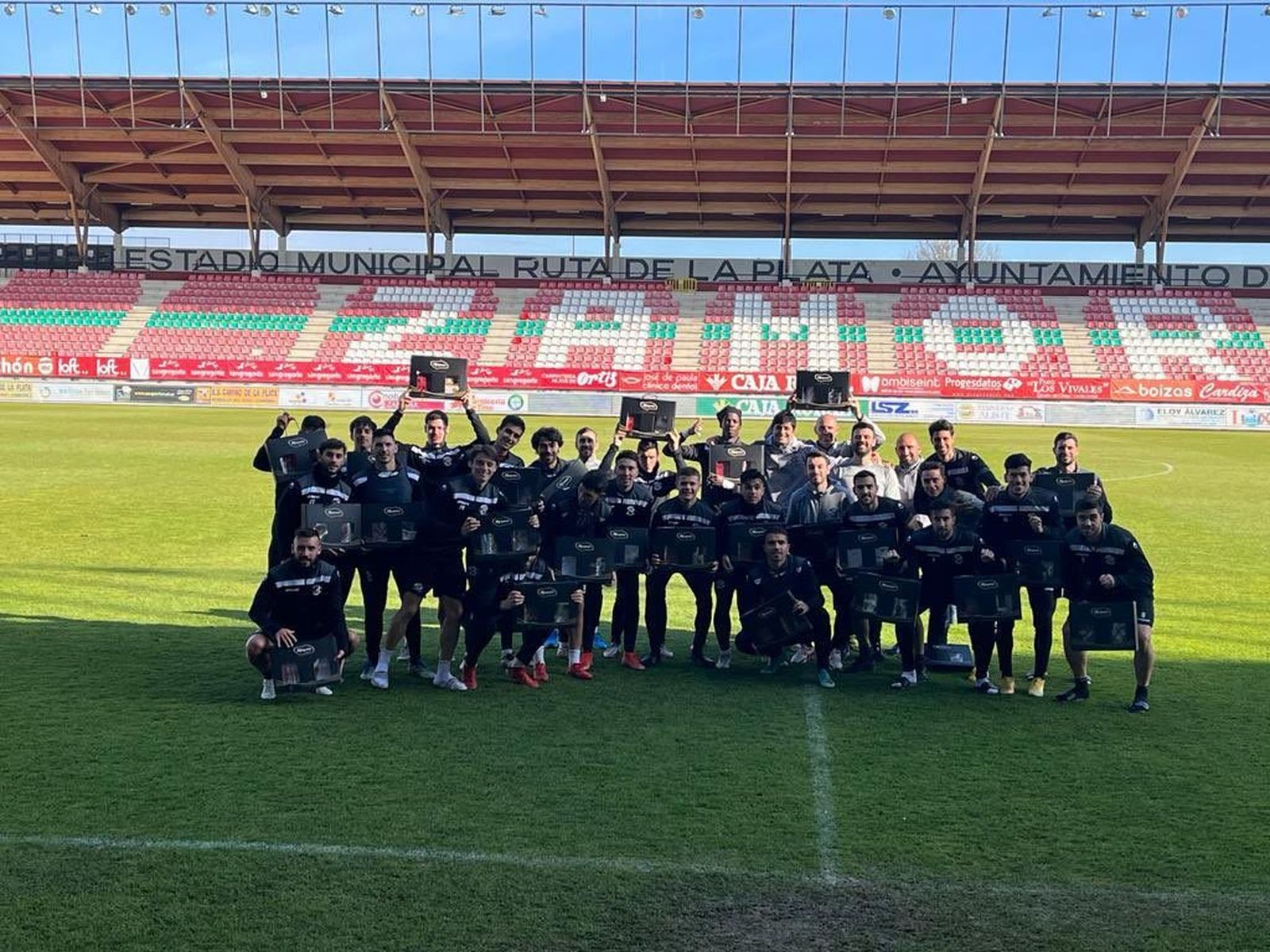 La plantilla del Zamora CF en el entrenamiento de este martes