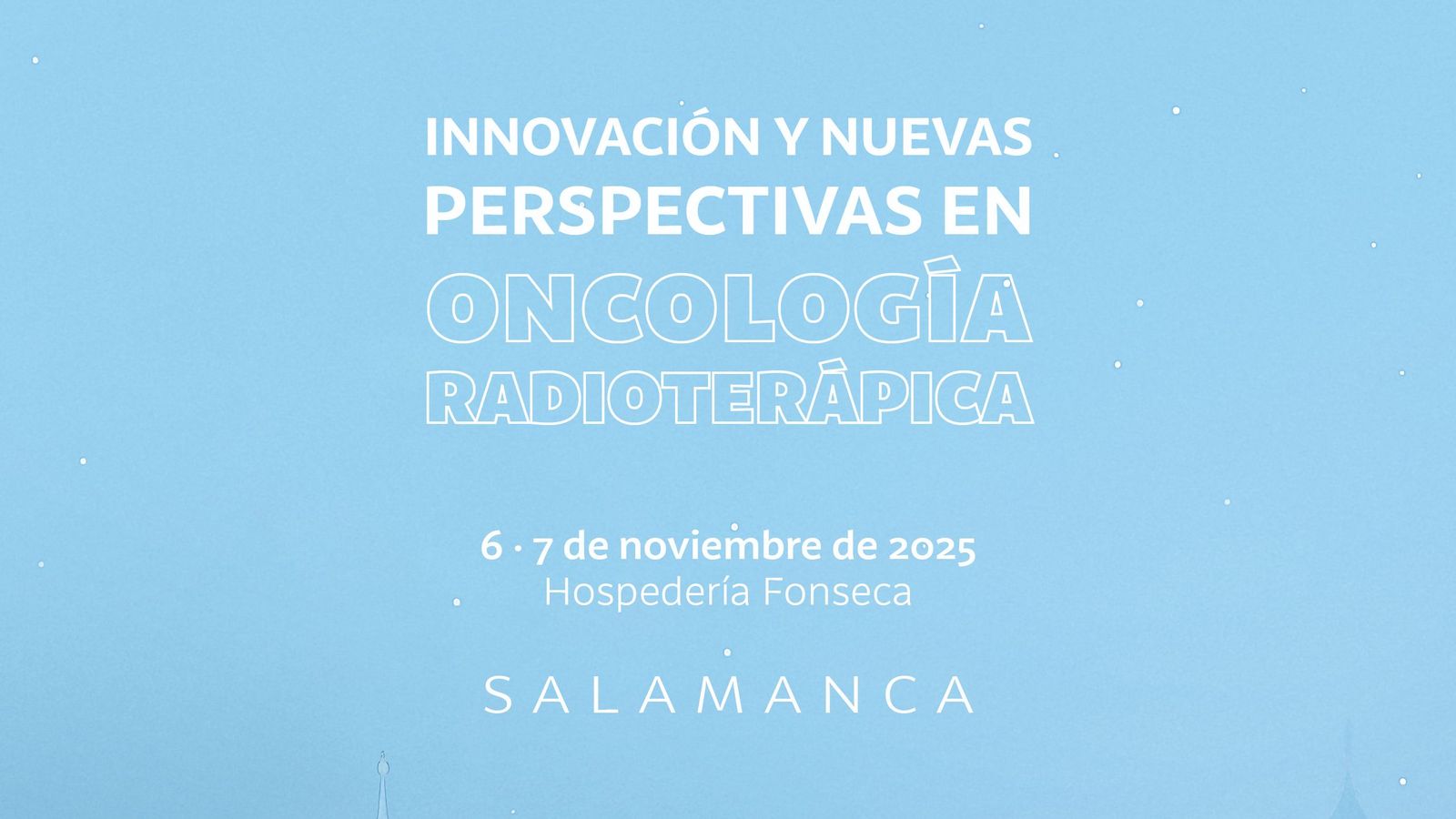 Cartel del simposio 'Innovación y nuevas perspectivas en oncología radioterápica'