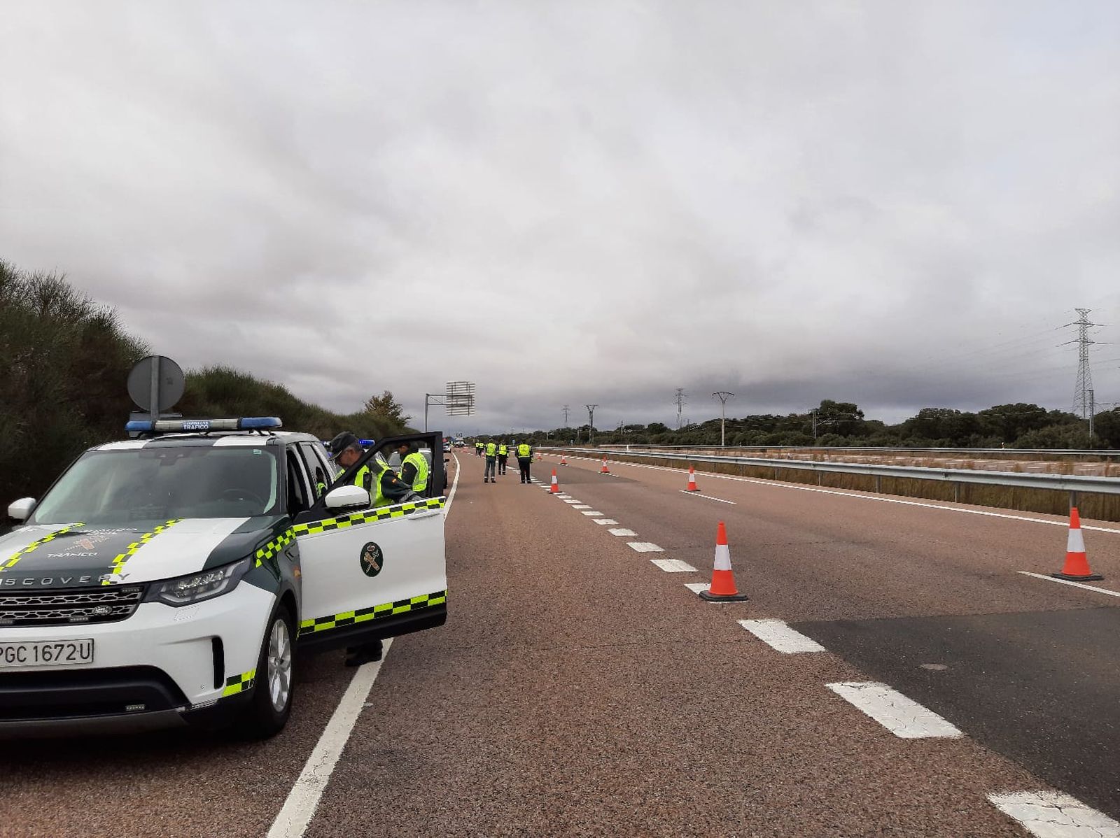 Control de la Guardia Civil de Tráfico en Salamanca. Foto de archivo