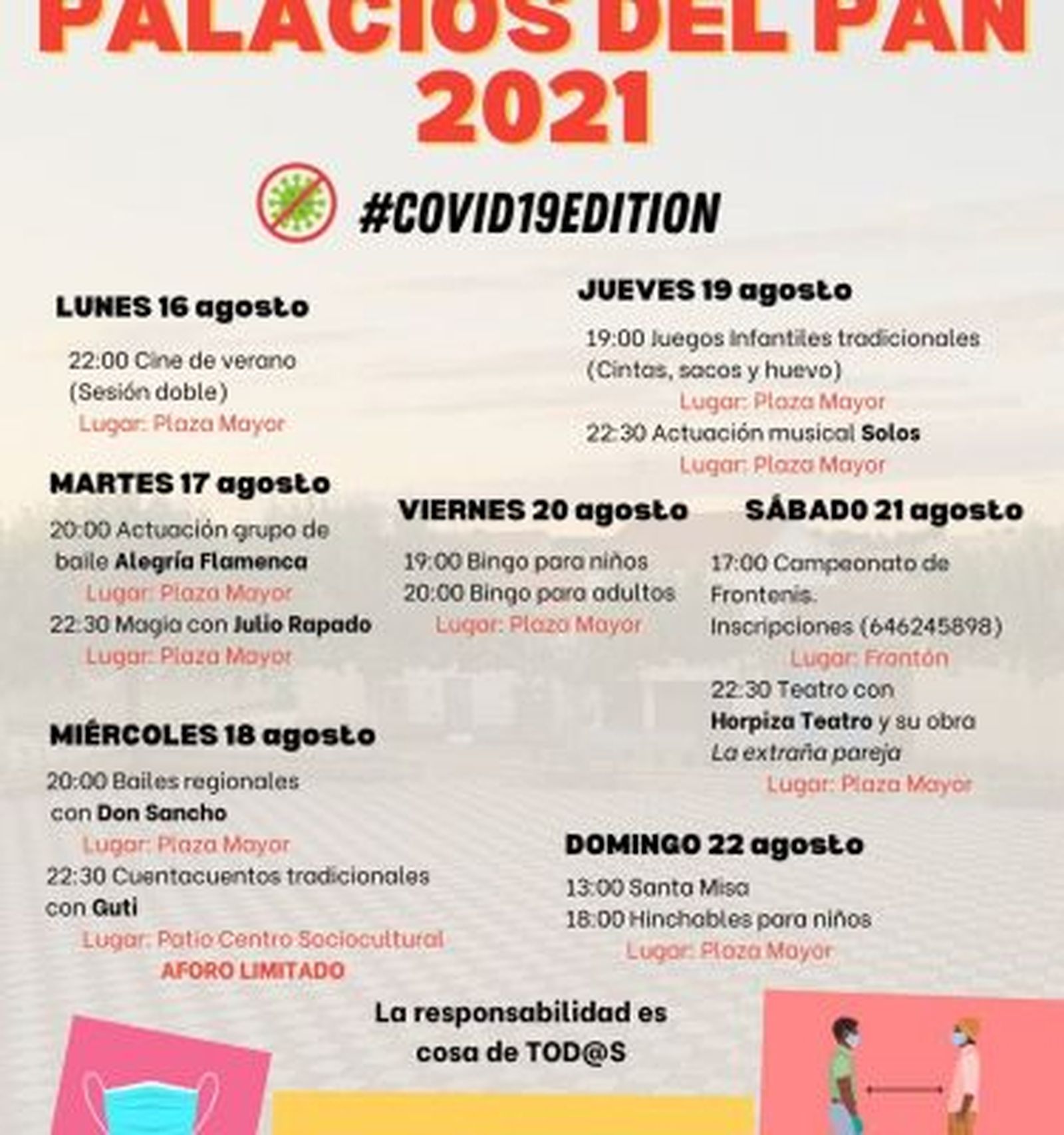 Cartel de las fiestas de Palacios del Pan