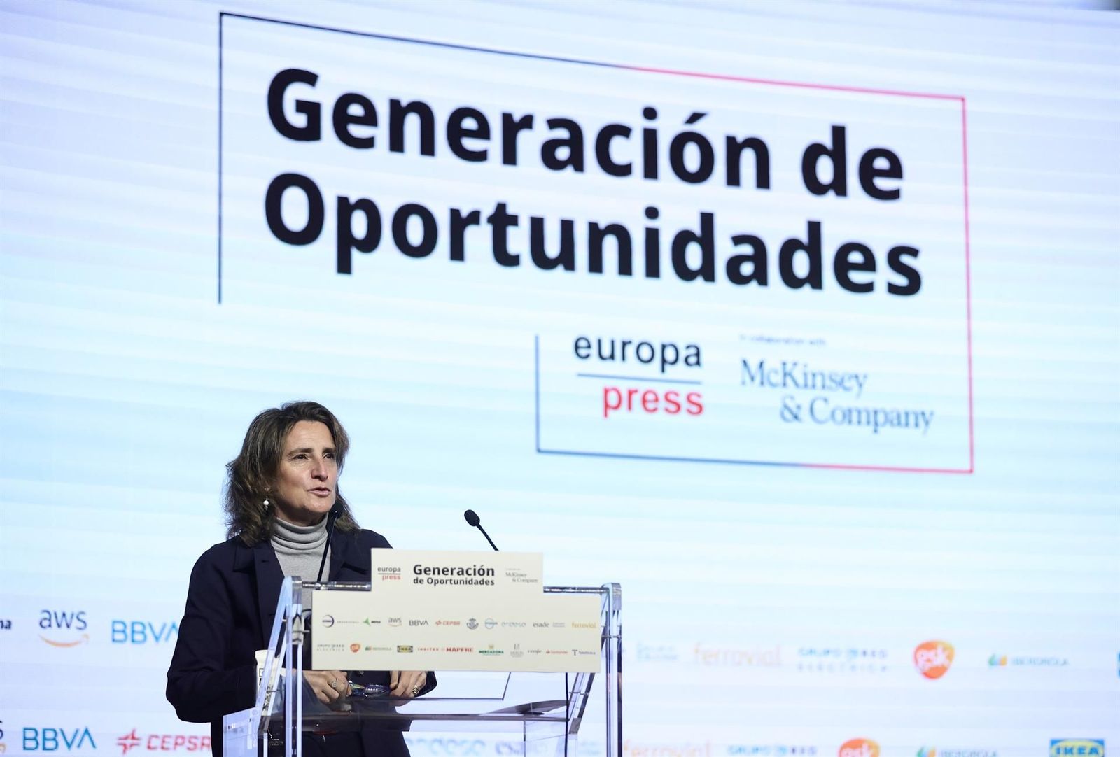 La vicepresidenta tercera y ministra para la Transición Ecológica y el Reto Demográfico, Teresa Ribera