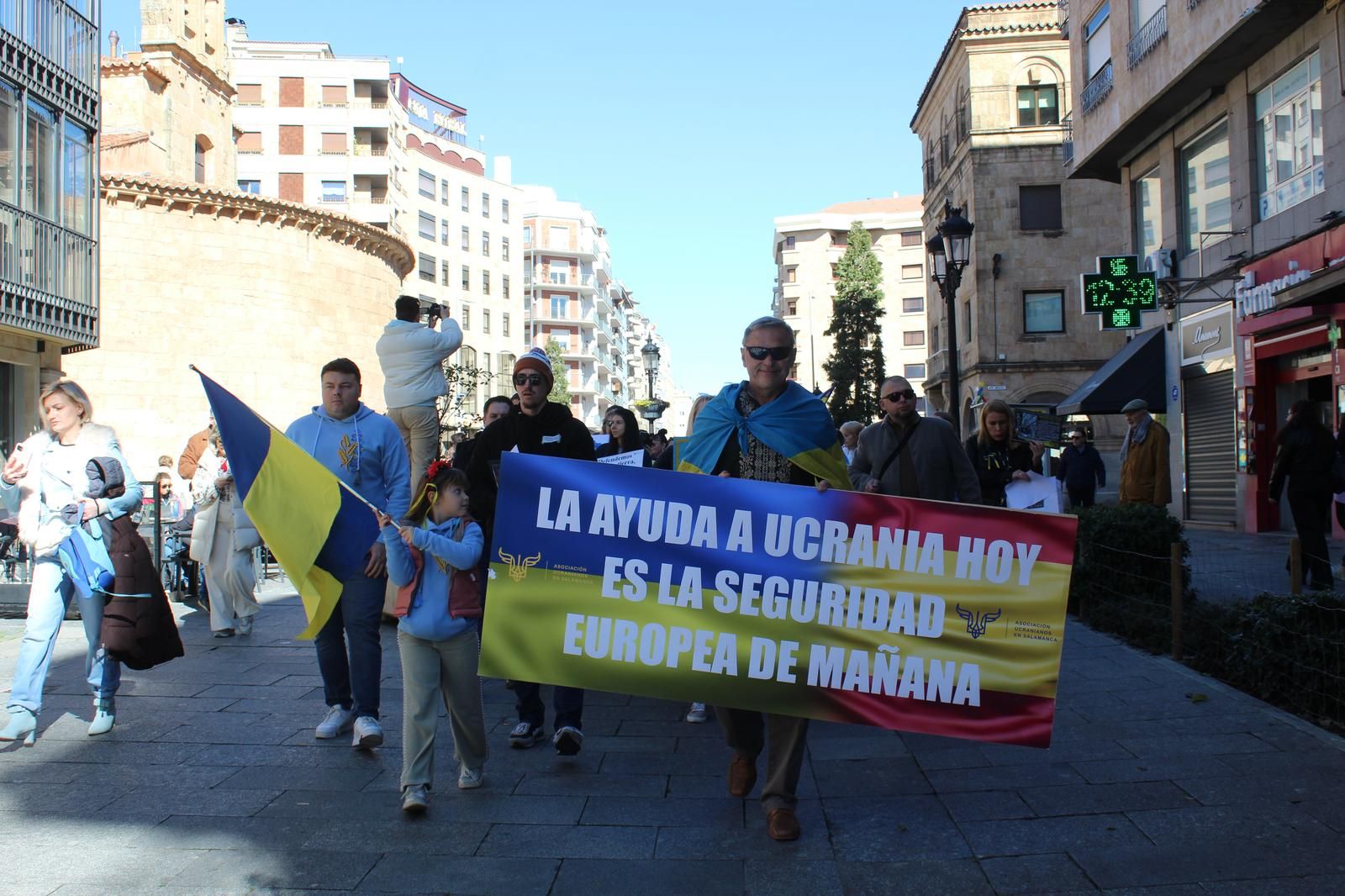 Actos por el tercer aniversario de la guerra de Ucrania a iniciativa de la Asociación de Ucranianos de Salamanca