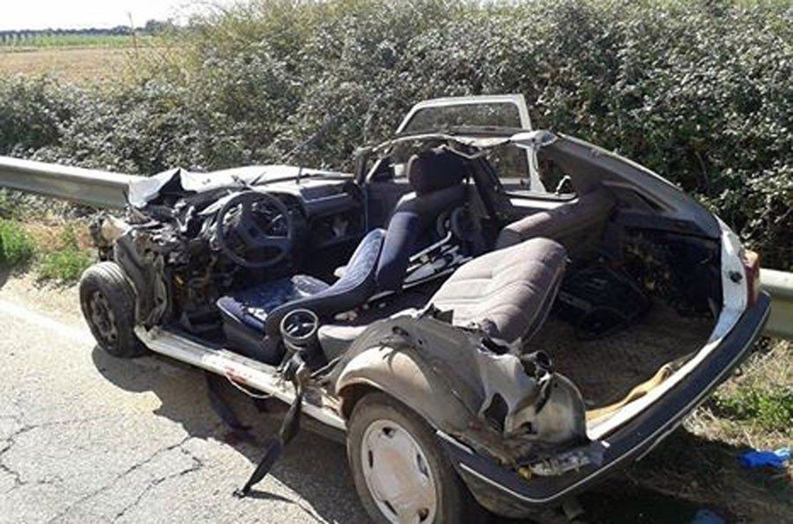 Accidente de tráfico mortal. Foto de archivo