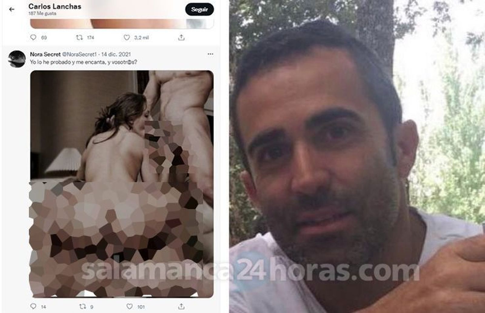 Carlos Lanchas, el candidato de España Vaciada por Salamanca con un perfil de Twitter lleno de pornografía